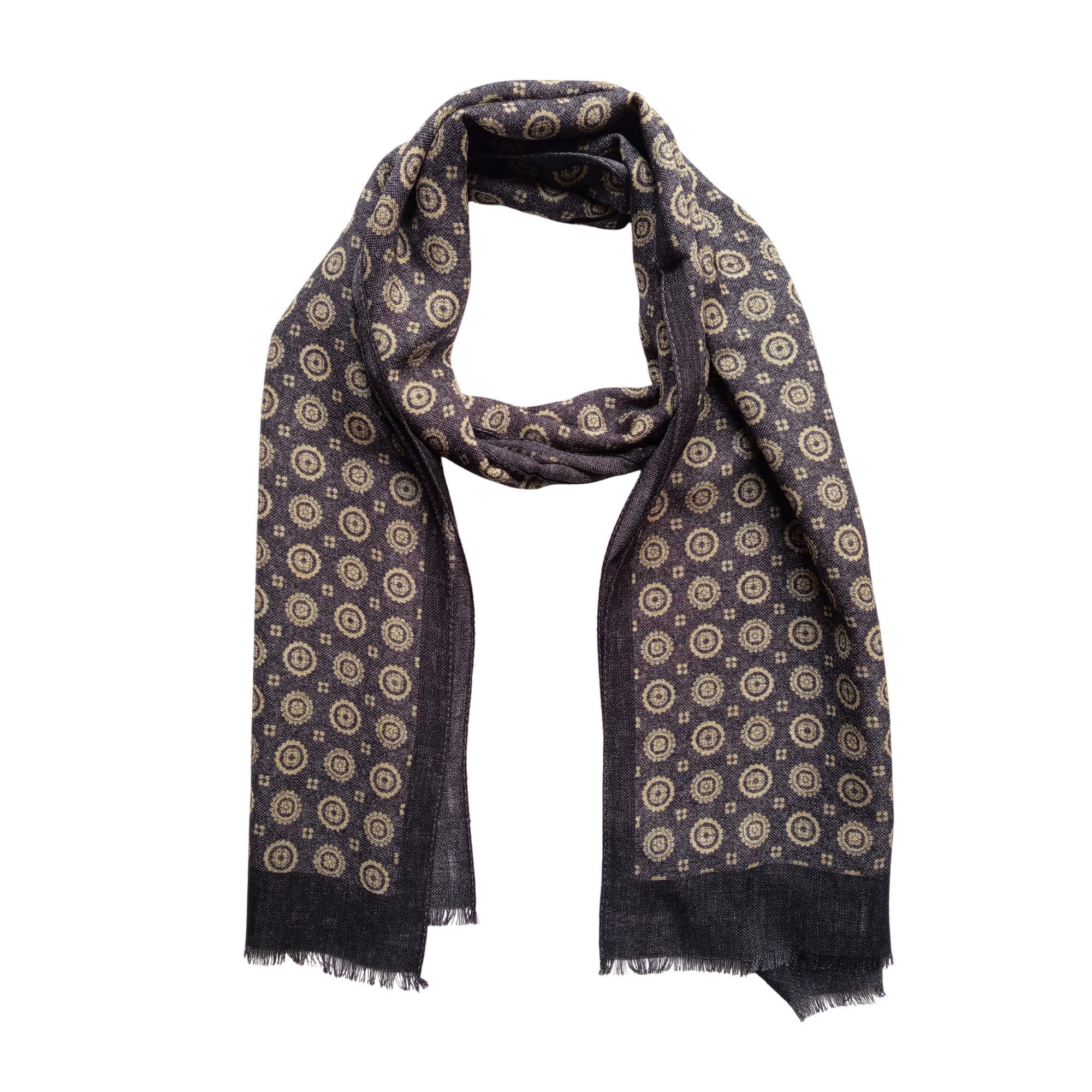 Atkı & ŞalCMC2769El Yapımı Desenli Yün Şal