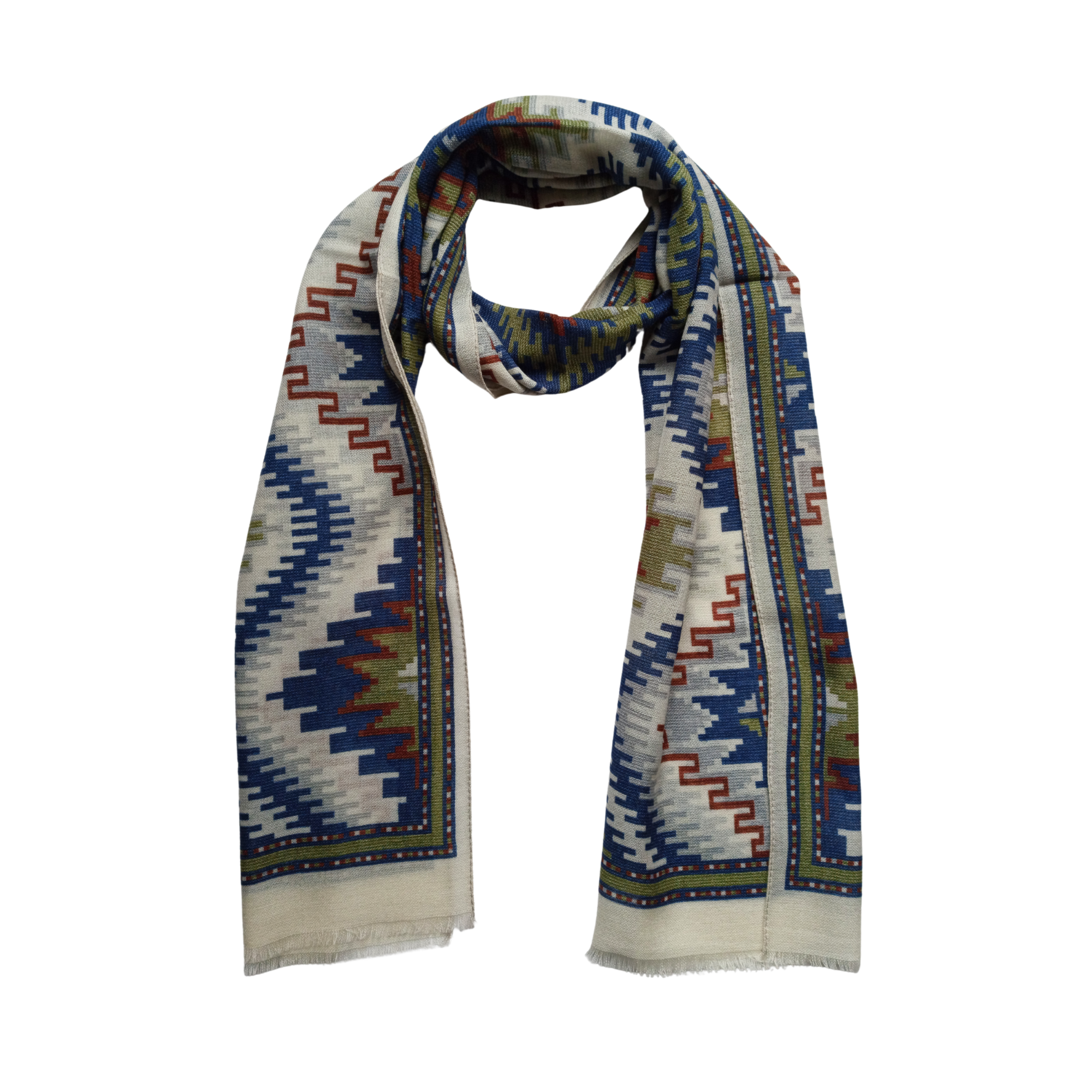 Atkı & ŞalCMC2773El Yapımı Desenli Yün Şal