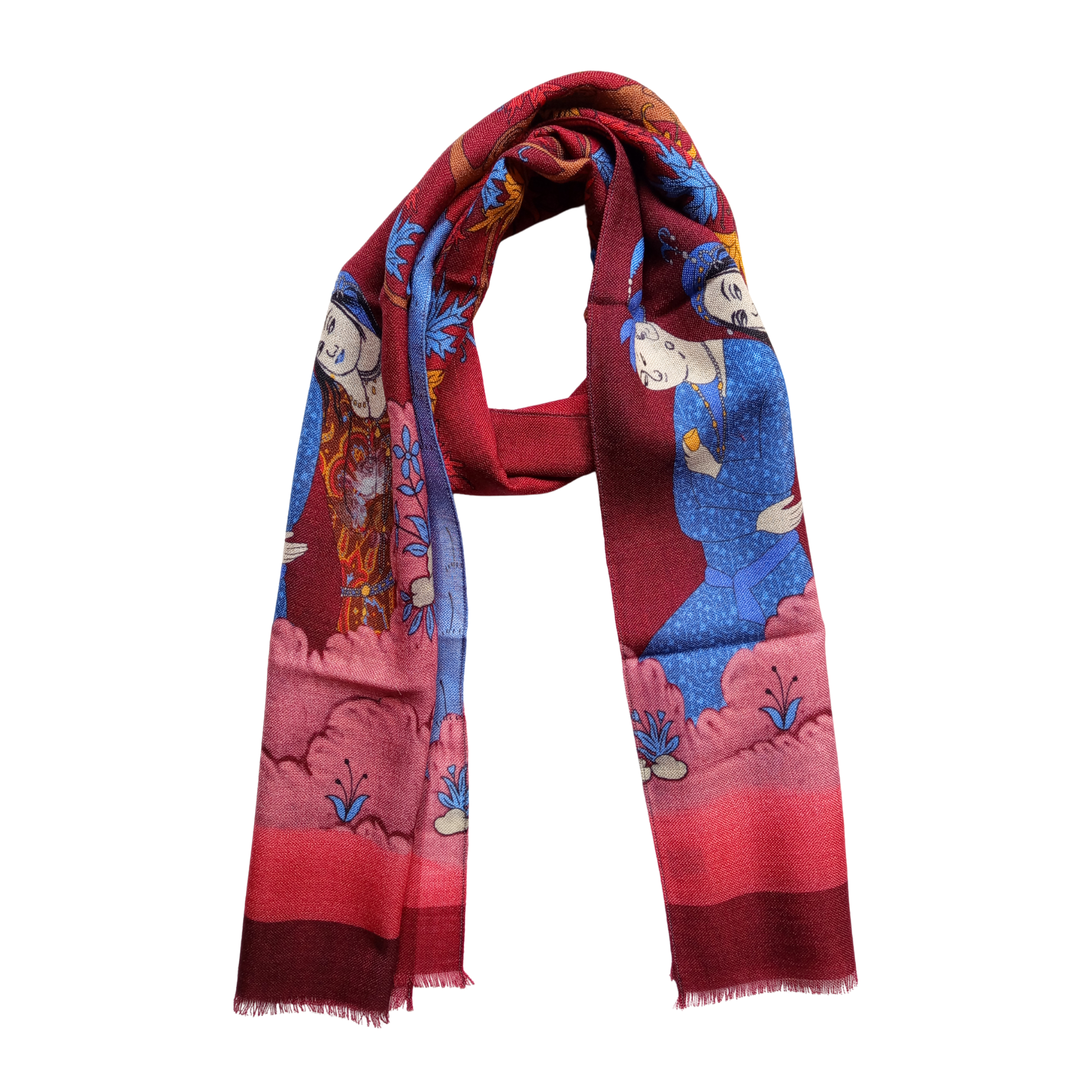 Atkı & ŞalCMC2778El Yapımı Desenli Yün Şal