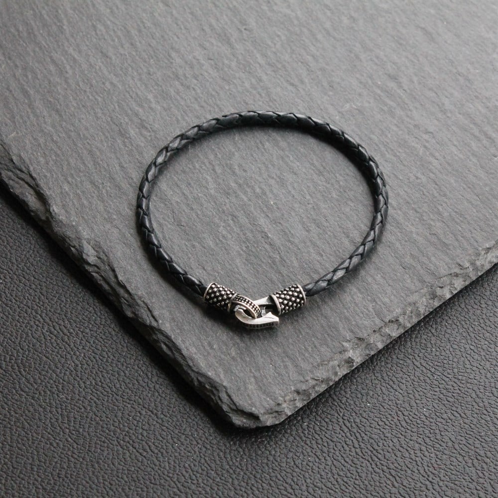 Leather Cool SeriesCMC6626Gümüş Deri Bileklik