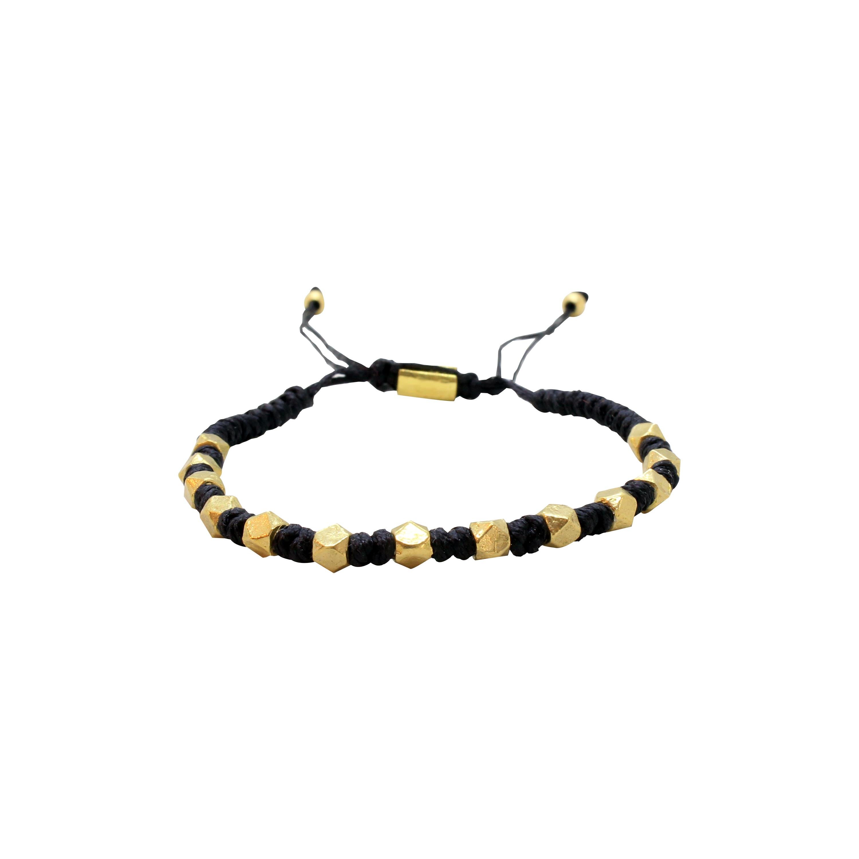 Bronz Siyah İp Bileklik