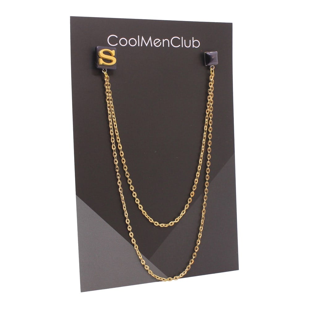 Zincirli Yaka İğnesiCMC8663Kişiye Özel Ceket Yaka İğnesi