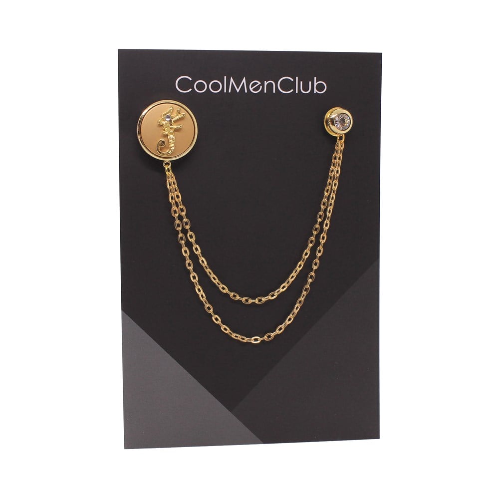 Zincirli Yaka İğnesiCMC9957Kişiye Özel Gömlek Yaka İğnesi