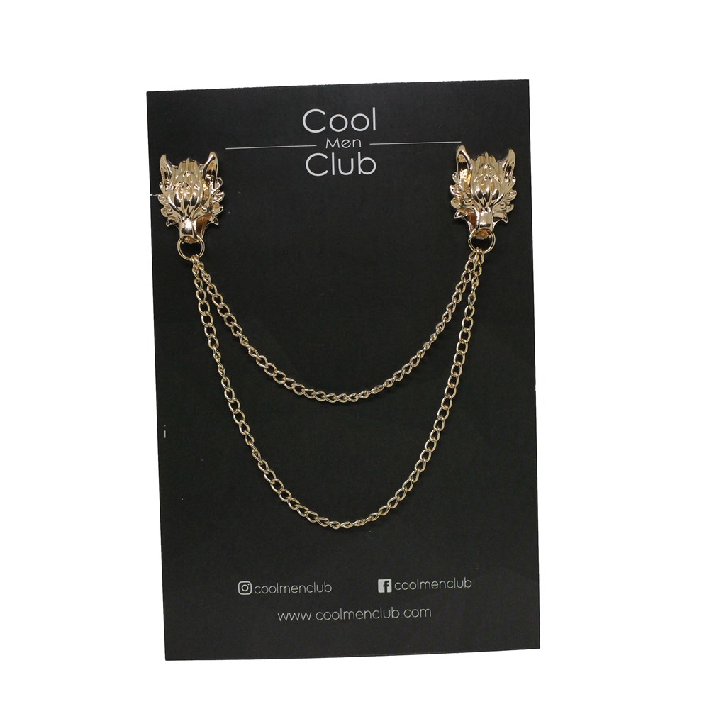 CMC6541Kurt Figürlü Yaka İğnesi