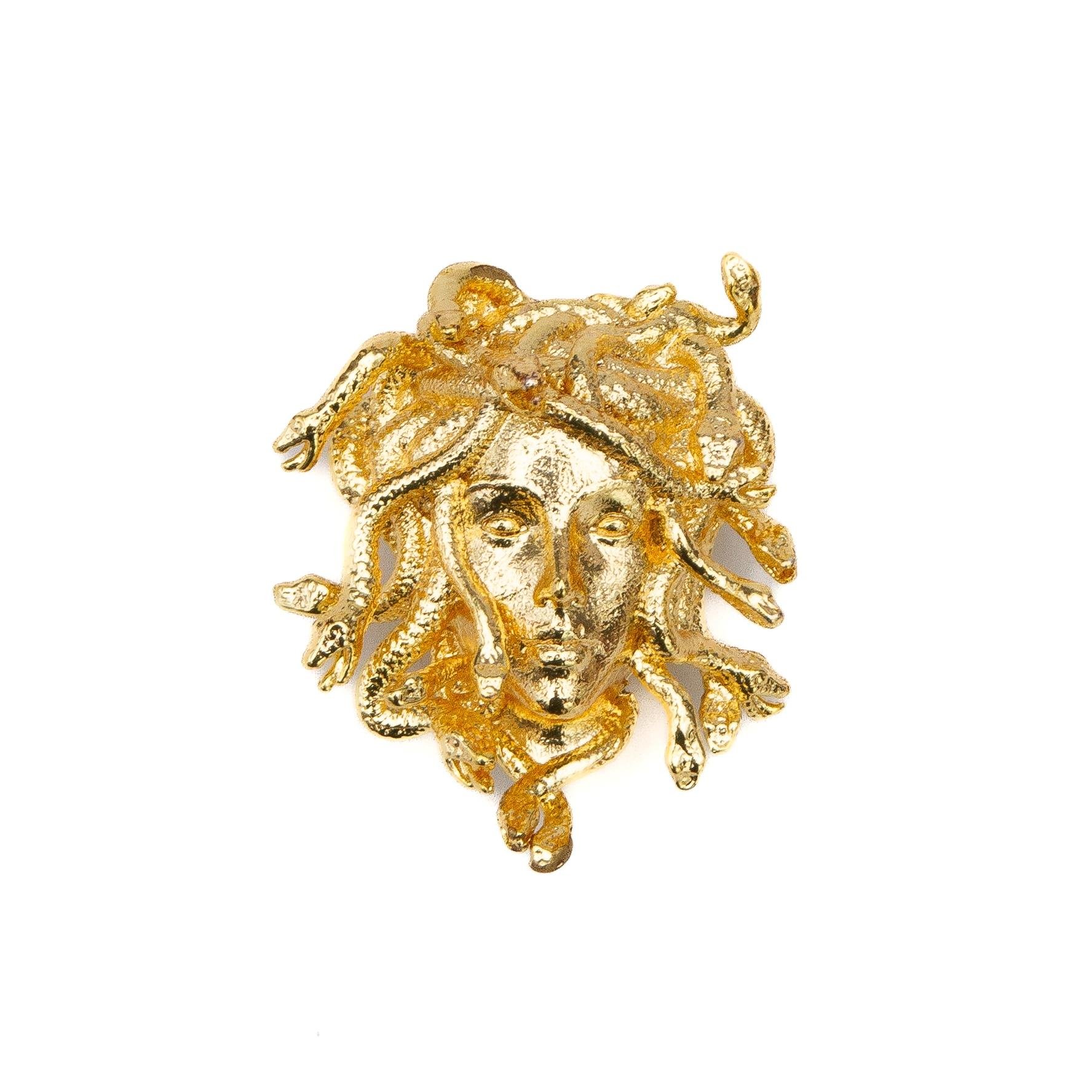 Medusa Figürlü Gömlek Yaka Düğmesi