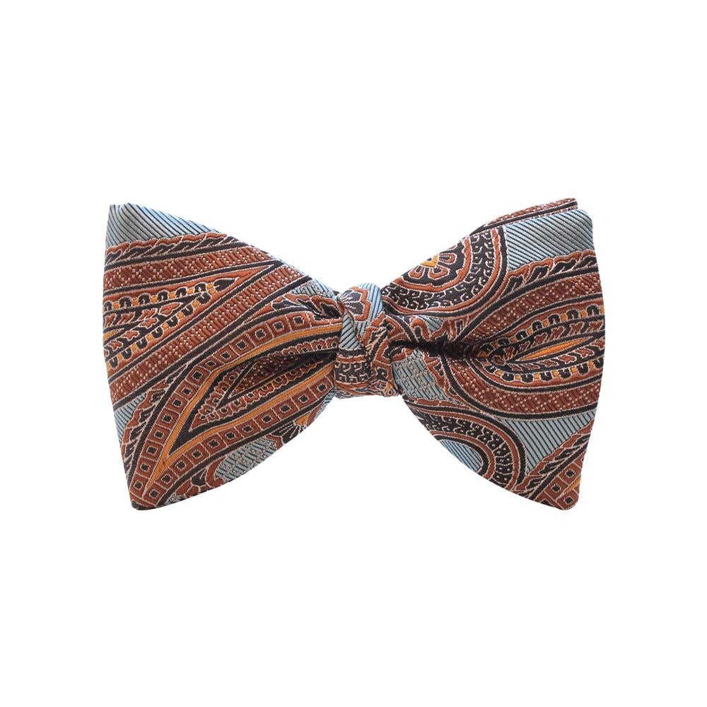 Şal Desenli Açık Papyon