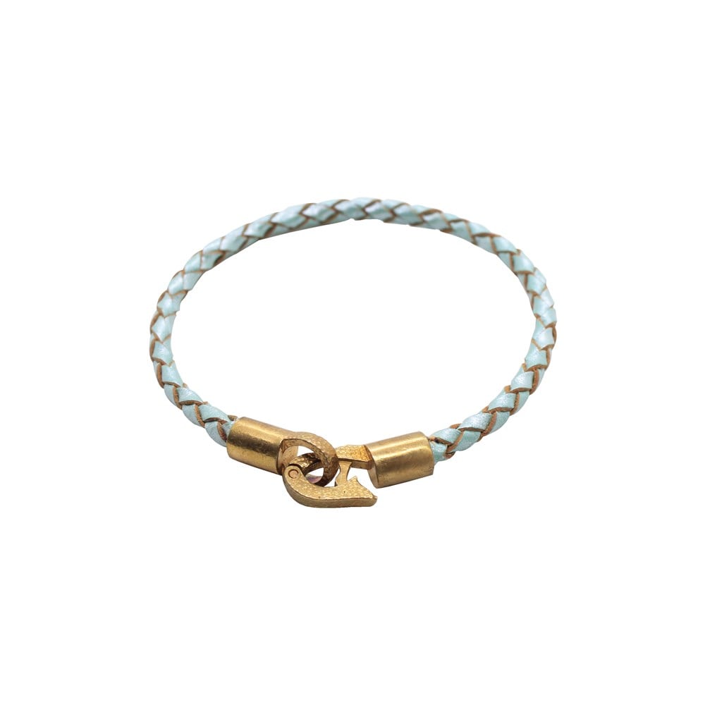 Leather Cool SeriesCMC9809Turkuaz Bronz Deri Bileklik 