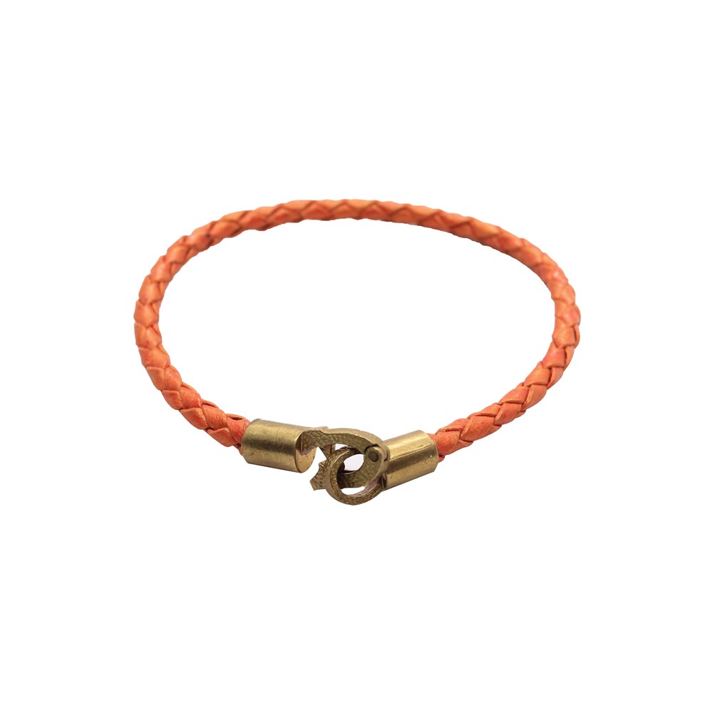 Leather Cool SeriesCMC9810Turuncu Bronz Deri Bileklik 