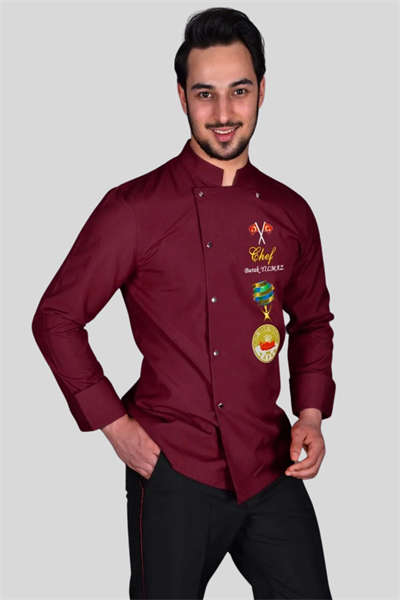  Bıg Chef Aşçı Ceketi Bordo
