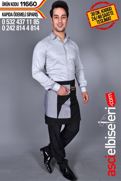 11660 Garson Önlükleri Siyah  Kareli