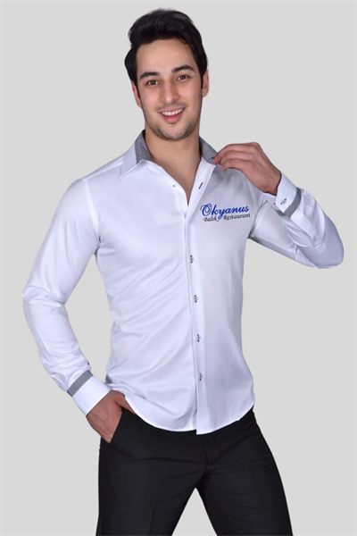 12018 Beyaz Garson Gömlekleri