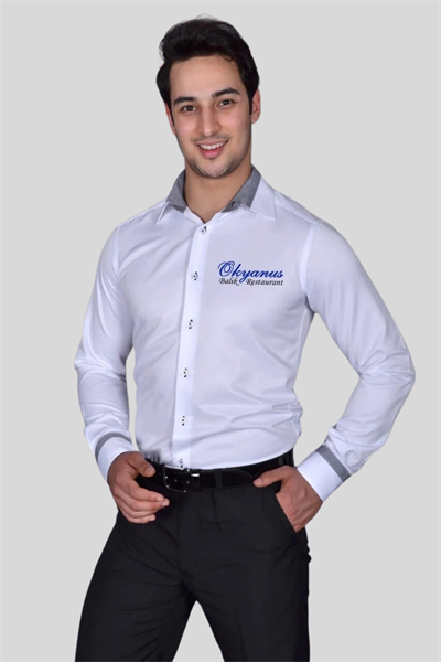 12018 Beyaz Garson Gömlekleri