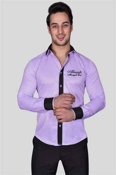 12023 Garson Gömlekleri (Lila Renk)