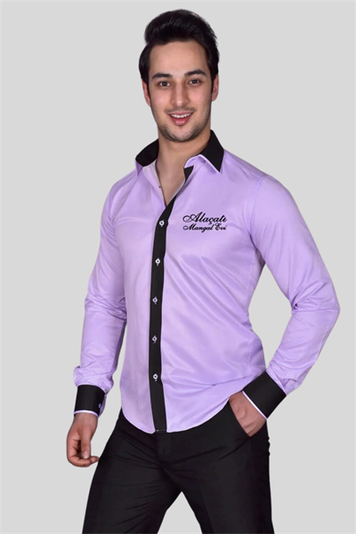 12023 Garson Gömlekleri (Lila Renk)