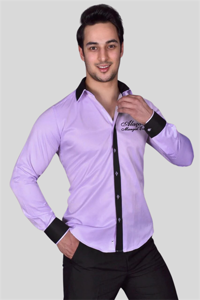 12023 Garson Gömlekleri (Lila Renk)