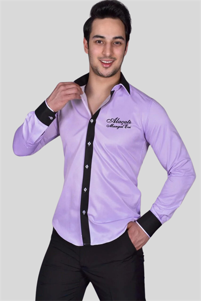 12023 Garson Gömlekleri (Lila Renk)