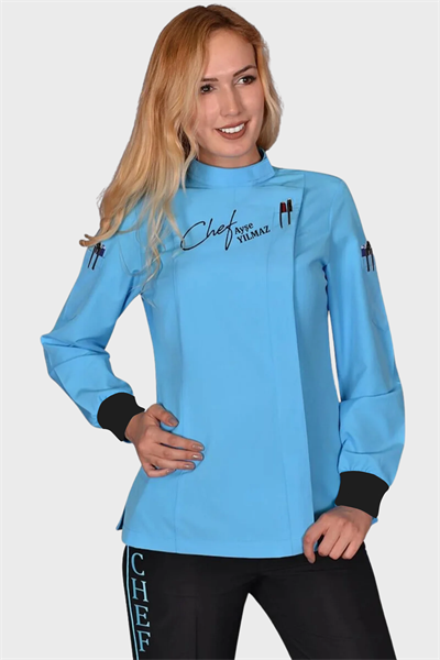 1389 Bayan Aşçı Forması Turkuaz