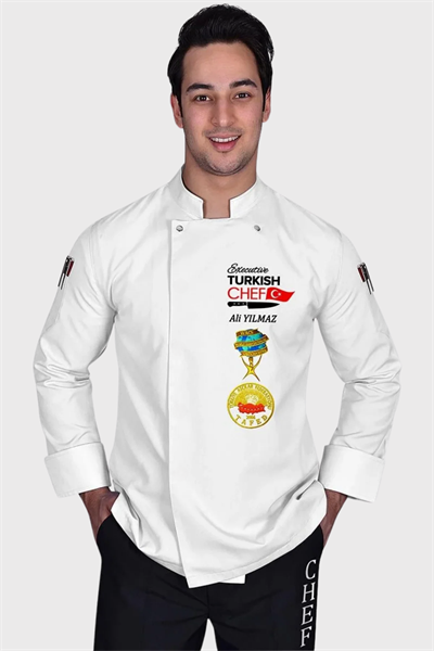 1398 Muhteşem Beyaz Turkısh Chef Aşçı Ceketi