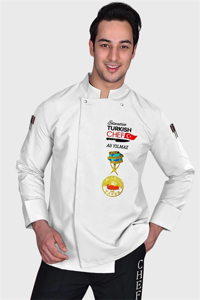 1398 Muhteşem Beyaz Turkısh Chef Aşçı Ceketi