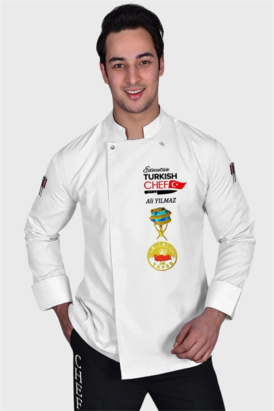 1398 Muhteşem Beyaz Turkısh Chef Aşçı Ceketi