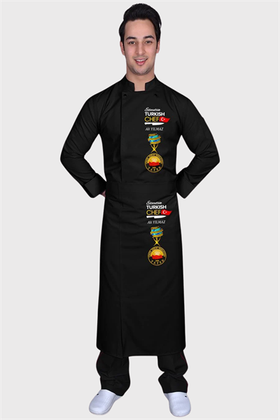 1399 Muhteşem Siyah Turkısh Chef Aşçı Ceketi