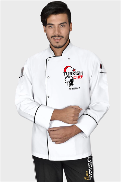 1439 Lider Turkısh Chef Aşçı Ceketi Beyaz
