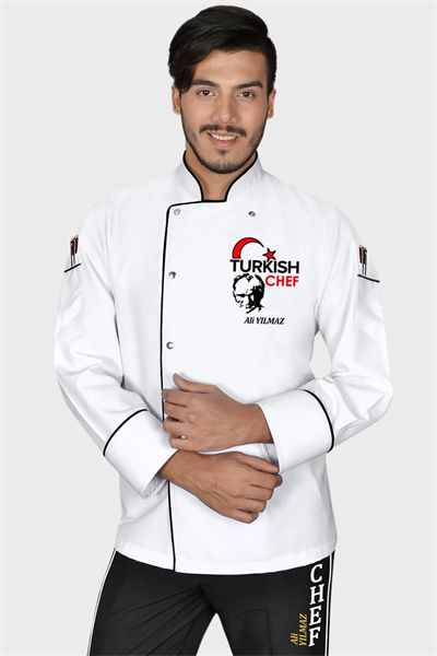 1439 Lider Turkısh Chef Aşçı Ceketi Beyaz