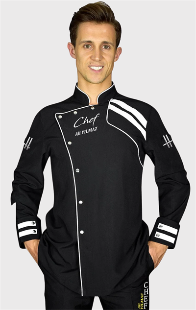 1465 Muğla Siyah Chef Kıyafeti