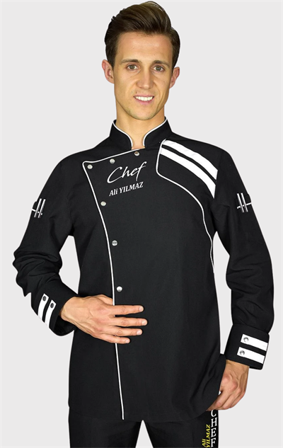 1465 Muğla Siyah Chef Kıyafeti