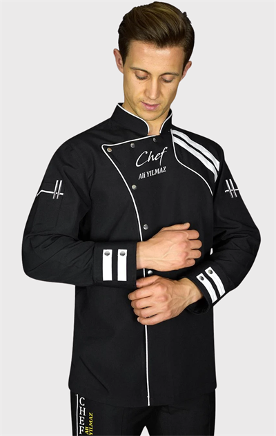 1465 Muğla Siyah Chef Kıyafeti