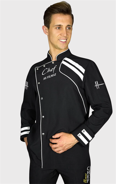 1465 Muğla Siyah Chef Kıyafeti
