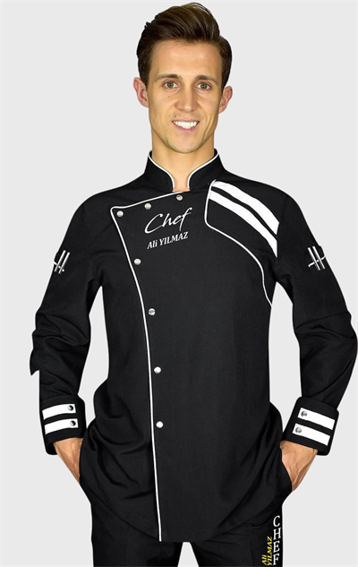 1465 Muğla Siyah Chef Kıyafeti