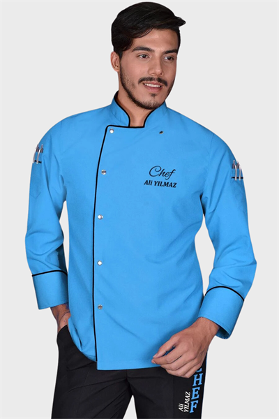 1531 Classıc Chef Aşçı Ceketi Turkuaz