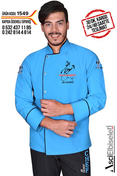 1549 Power Chef Turkuaz Aşcı Ceketi