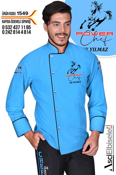 1549 Power Chef Turkuaz Aşcı Ceketi