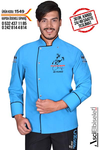 1549 Power Chef Turkuaz Aşcı Ceketi