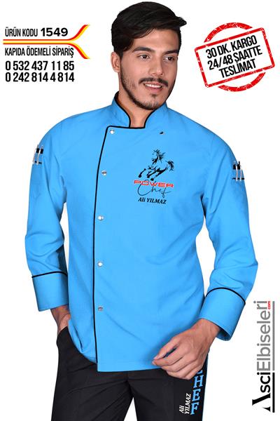1549 Power Chef Turkuaz Aşcı Ceketi