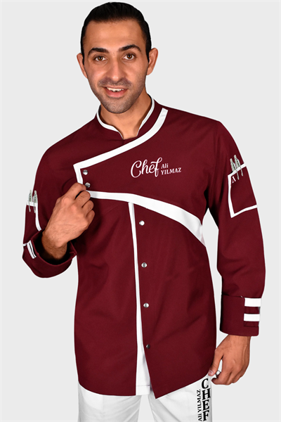 1565  Aşçı Üniforması Bordo