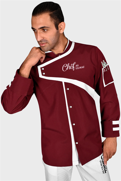 1565  Aşçı Üniforması Bordo