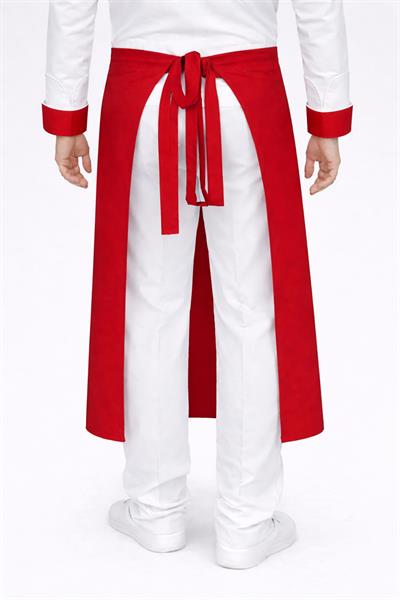 5227 Kırmızı Şef Aşçı Önlükleri İsminizin Nakış İle İşletebilirsiniz