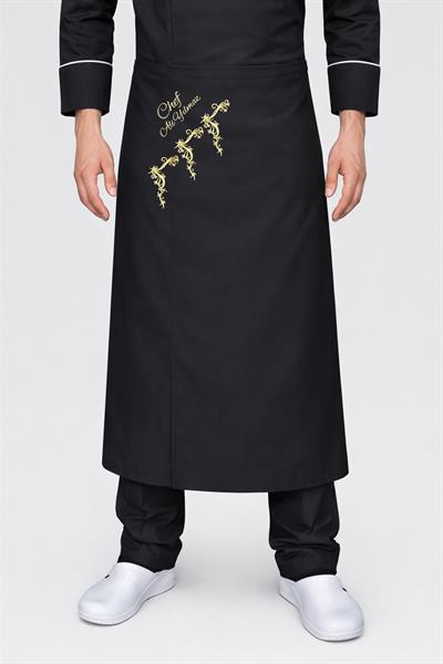 5228 Siyah Aşçı Önlüğü İsminizin Nakış İle İşletebilirsiniz