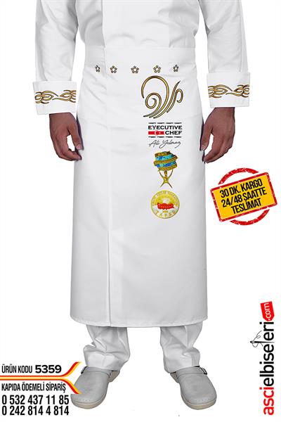 5359 Turizm Aşçı Önlüğü İsminizin Nakış İle İşletebilirsiniz