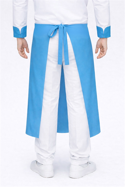 5361 Türk Bayraklı Çift Bıçaklı Şef Aşçı Önlüğü (İsminizin İşletebilirsiniz)