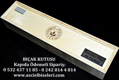88015 Hediyelik Bıçak Kutuları İsminizin Kutu Üzerine Lazer İle Yazılması Hediye