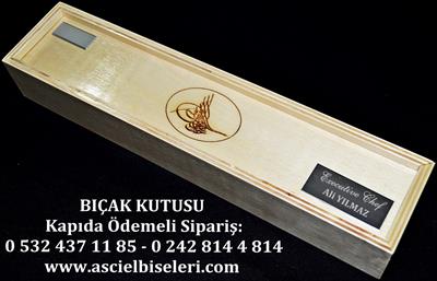 88019 Aşçılara Hediyelik Bıçak Kutuları İsminizin Kutu Üzerine Lazer İle Yazılması Hediye