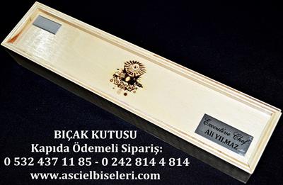 88021 Aşçıya Alınabilecek Hediyelik Bıçak Kutuları İsminizin Kutu Üzerine Lazer İle Yazılması Hediye