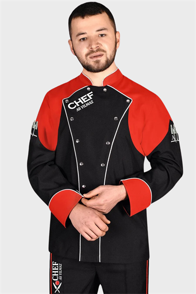 Aşçı Ceketi Erkek Siyah