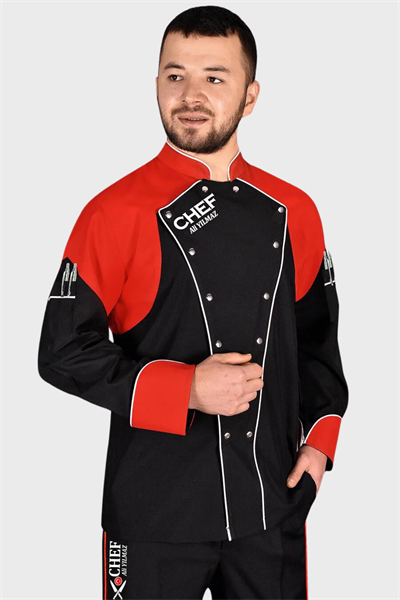 Aşçı Ceketi Erkek Siyah