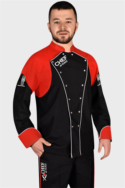 Aşçı Ceketi Erkek Siyah