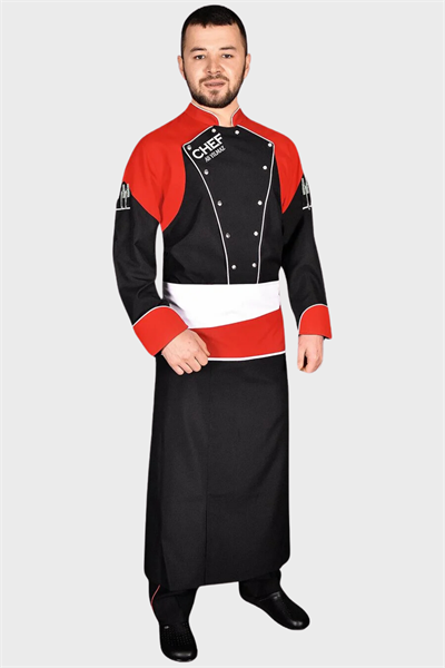 Aşçı Ceketi Erkek Siyah